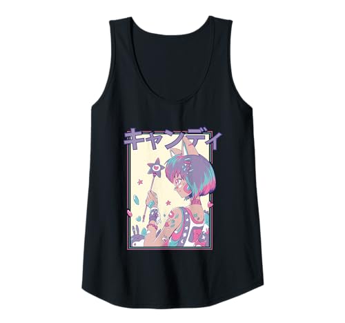 Damen Kawaii Candycore Anime-Mädchen Tank Top von Harajuku Anime Girls Art