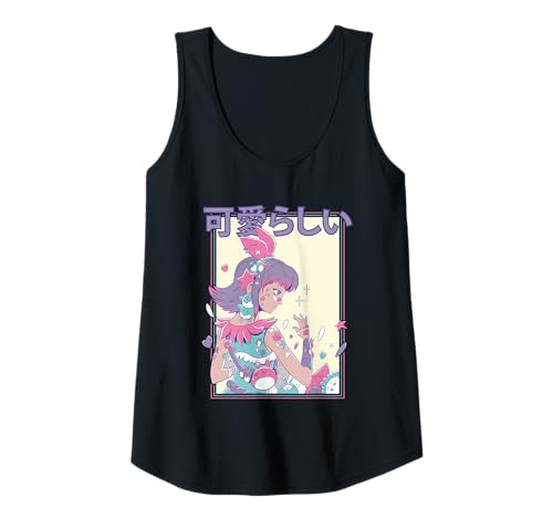Damen Kawaii Candycore Bezauberndes Anime-Mädchen Tank Top von Harajuku Anime Girls Art