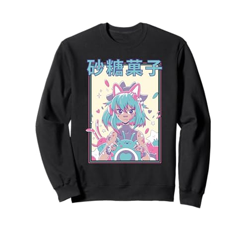 Kawaii Anime-Gamer-Mädchen Sweatshirt von Harajuku Anime Girls Art