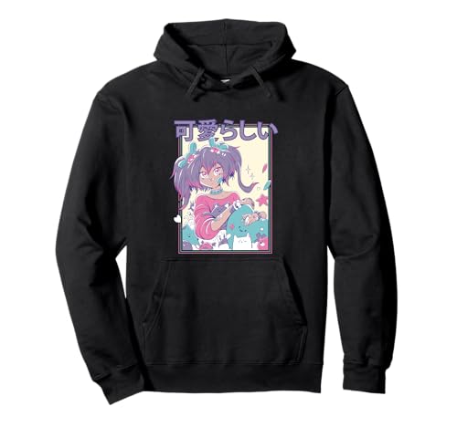 Kawaii Candycore Anime-Mädchen Pullover Hoodie von Harajuku Anime Girls Art