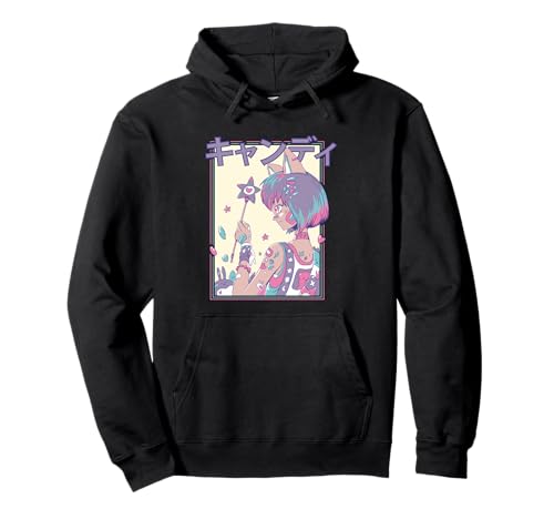 Kawaii Candycore Anime-Mädchen Pullover Hoodie von Harajuku Anime Girls Art