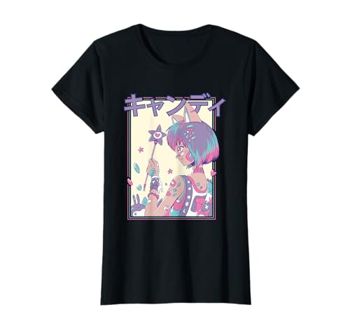 Kawaii Candycore Anime-Mädchen T-Shirt von Harajuku Anime Girls Art