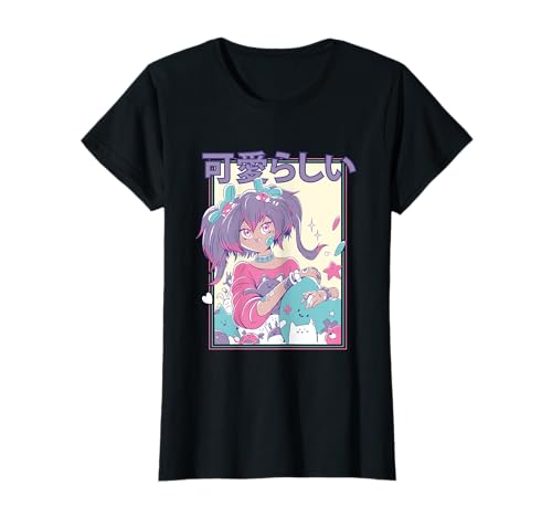Kawaii Candycore Anime-Mädchen T-Shirt von Harajuku Anime Girls Art