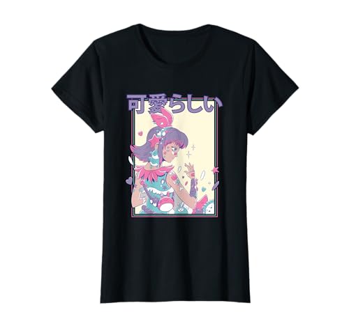Kawaii Candycore Bezauberndes Anime-Mädchen T-Shirt von Harajuku Anime Girls Art