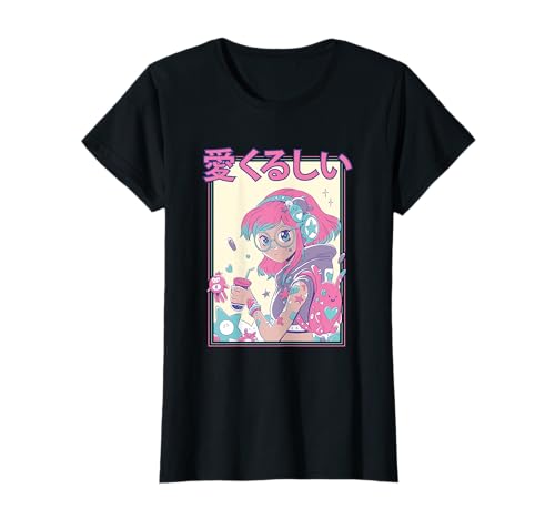 Kawaii Candycore Bezauberndes Anime-Mädchen T-Shirt von Harajuku Anime Girls Art
