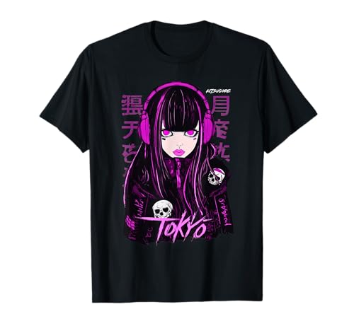 Cyberpunk Tokyo Girl Manga Vaporwave T-Shirt Cyberpunk Tokyo Girl Manga Vaporwave T-Shirt von Harajuku Streetwear Urban Aesthetics by KisuCore