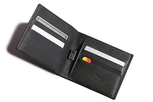 Harber London Business Wallet mit RFID Schutz (passend für 12+ Karten), Schwarz , 12.4 x 9.8 cm, Minimalistisch von Harber London