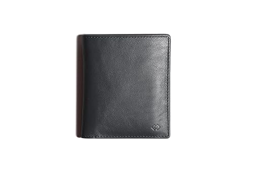 Harber London Faltbare Geldbörse aus Leder mit RFID-Schutz, grau, 8.5x10.3 cm, Minimalistisch von Harber London