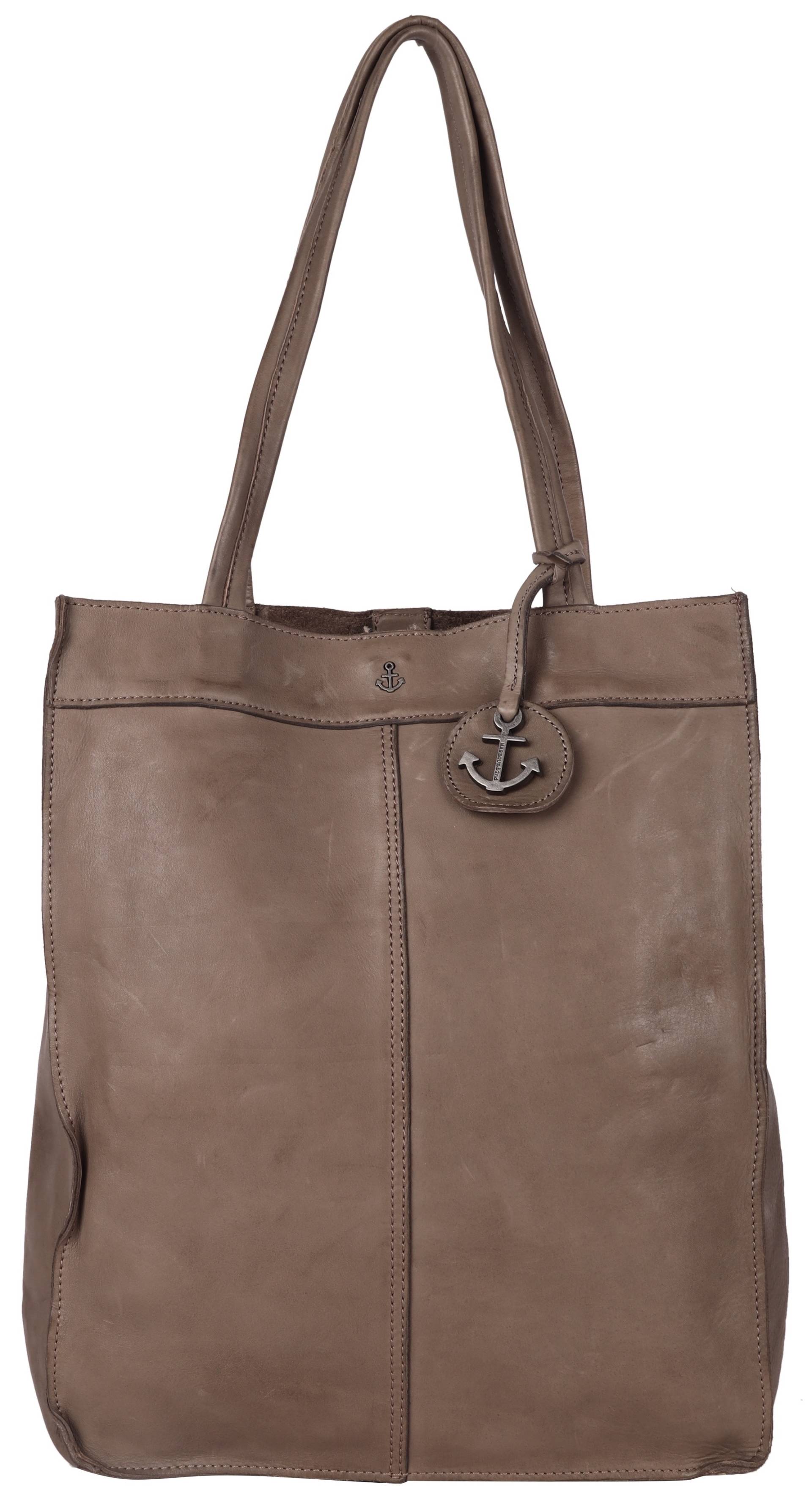 HARBOUR 2nd Shopper "Elbe 1", aus Leder mit typischen Marken-Anker-Label und Schmuckanhänger von Harbour 2nd