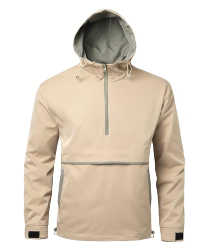 Harbrosrce Herren Windbreaker Hoodie Leichte Anorak Jacke Half Zip Pullover Windbreaker mit Taschen übergangsjacke Trainingsjacke Harbrosrce Herren Windbreaker Hoodie Leichte Anorak Jacke Half Zip Pullover Windbreaker mit Taschen übergangsjacke Trainingsjacke von Harbrosrce