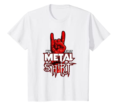 Kinder My First Metal Shirt Heavy Metal Kids Thrash Pommesgabel T-Shirt Kinder My First Metal Shirt Heavy Metal Kids Thrash Pommesgabel T-Shirt von Hard-Rock Metal Musik Kinder Geschenk