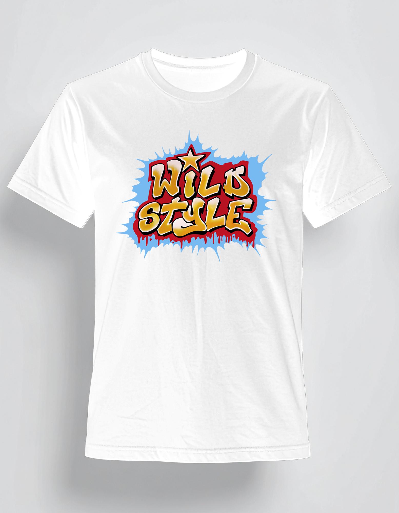 Wild Style Movie T-Shirt - Graffiti Writer Breakdance Djing Rap Weißes Shirt Mit Print Wild Style Movie T-Shirt - Graffiti Writer Breakdance Djing Rap Weißes Shirt Mit Print von Hard2Burn