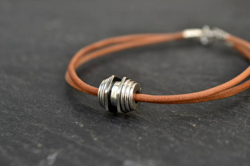Herren Industrie Armband Minimal Masculine Leder Schmuck Freund Geschenk von HardResols