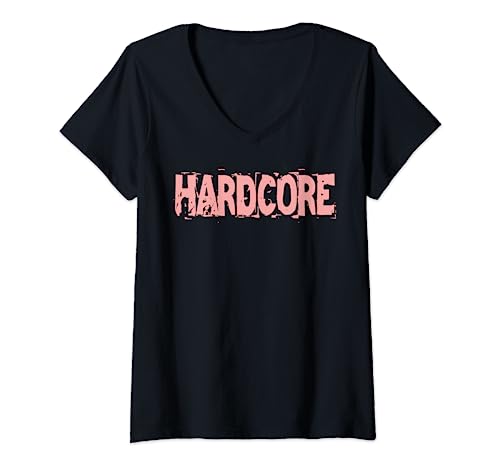 Damen HARDCORE - Festival Techno Gabber Merch | T-Shirt mit V-Ausschnitt von Hardcore Festival Merch