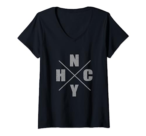 Damen NYHC New York Hardcore Punk T-Shirt mit V-Ausschnitt Damen NYHC New York Hardcore Punk T-Shirt mit V-Ausschnitt von Hardcore Punk New York NYHC Punkrock