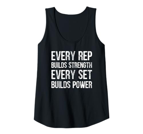 Damen Jede Wiederholung baut Kraft auf, jedes Set baut Power Gym auf Tank Top Damen Jede Wiederholung baut Kraft auf, jedes Set baut Power Gym auf Tank Top von Hardcore Strength Powerlifting Gym Motivation