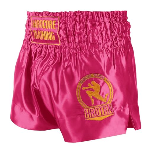 Hardcore Training Classic Muay Thai Kurze Hose Herren Schwarz Weiß Rot Blau Camo Thaiboxen Shorts MMA Kampf Kickboxen Sparring Boxen von Hardcore Training