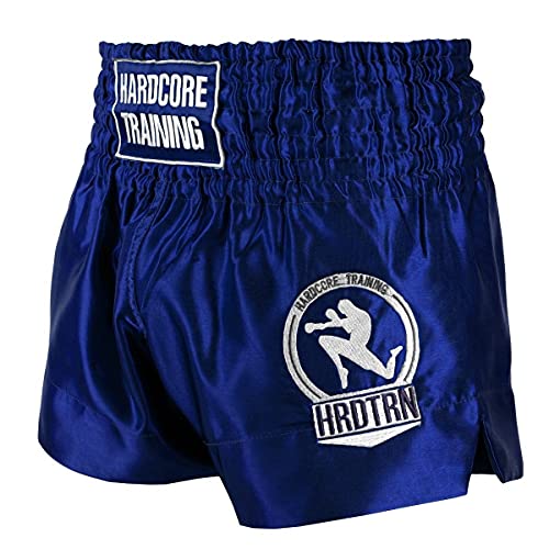 Hardcore Training Classic Thai Kurze Hose Herren Schwarz Weiß Rot Blau Camo Thaiboxen Shorts MMA Kampf Kickboxen Sparring Boxen von Hardcore Training