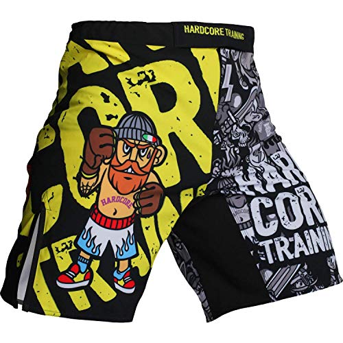 Hardcore Training Doodles Fight Shorts Kurze Hose Herren MMA BJJ Grappling Fitness Boxen Muay Thai No Gi von Hardcore Training