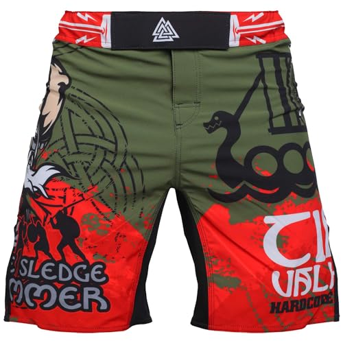 Hardcore Training Fight Shorts Kurze Hose Herren MMA BJJ Grappling Fitness Boxen Muay Thai No Gi von Hardcore Training