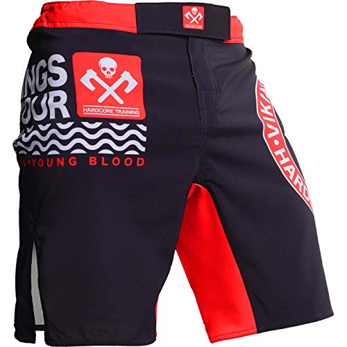 Hardcore Training Fight Shorts Men's Vikings On Tour Kurze Hose Herren Boxen Kampfsport BJJ Grappling (XXXL) von Hardcore Training