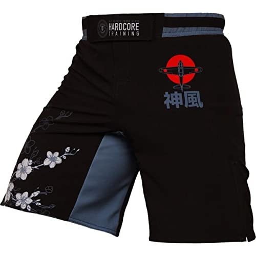 Hardcore Training Fight Shorts Sakura Men's Kurze Hose Herren MMA BJJ Grappling Fitness Boxen Muay Thai No Gi Sparring von Hardcore Training