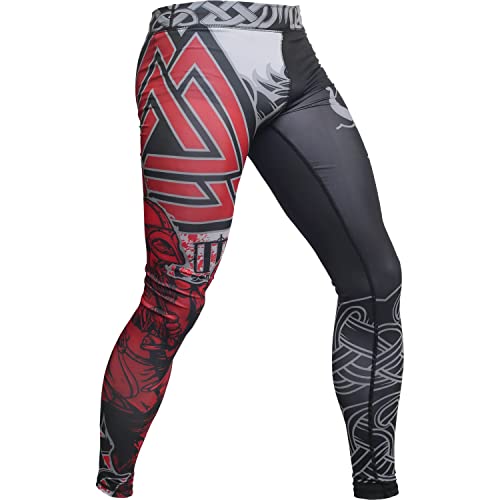 Hardcore Training Viking 2.0 Herren Compression Pants Kompressionshose Leggings Sportkleidung Grappling MMA Kampfsport BJJ Hose No Gi von Hardcore Training