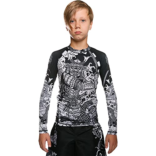 Hardcore Training Kids Rash Guard Koi 2.0 Kompressionshemd Lange Ärmel Kinder Fitness Grappling BJJ Grundschicht Sportbekleidung von Hardcore Training