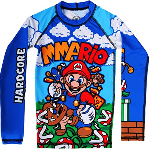 Hardcore Training Kids Rash Guard MMArio Kompressionshemd Lange Ärmel Kinder Fitness Grappling BJJ Grundschicht Sportbekleidung Hardcore Training Kids Rash Guard MMArio Kompressionshemd Lange Ärmel Kinder Fitness Grappling BJJ Grundschicht Sportbekleidung von Hardcore Training