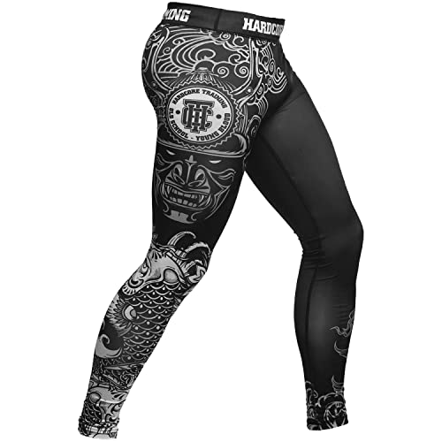Hardcore Training Koi Multicoloured Herren Compression Pants Kompressionshose Sportkleidung Grappling MMA Kampfsport BJJ Hose No Gi von Hardcore Training