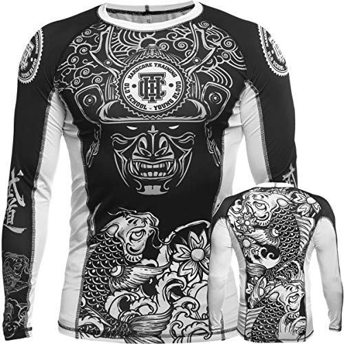 Hardcore Training Rash Guard Men's Kompressionshemd Herren Lange Ärmel Grappling Jiu Jitsu MMA Fitness Boxen No Gi von Hardcore Training