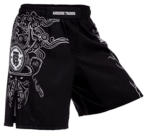 Hardcore Training Koi Schwarz Kids Boxing Shorts Kurze Hose Kinder Boxen Fitness Kampfsport Muay Thai von Hardcore Training