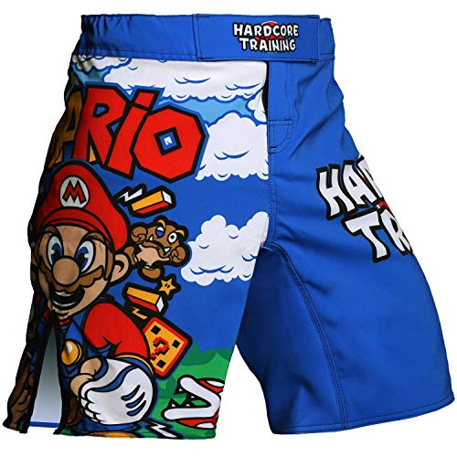 Hardcore Training MMArio Fight Shorts Kurze Hose Herren MMA BJJ Grappling Fitness Boxen Muay Thai No Gi Sporthose von Hardcore Training