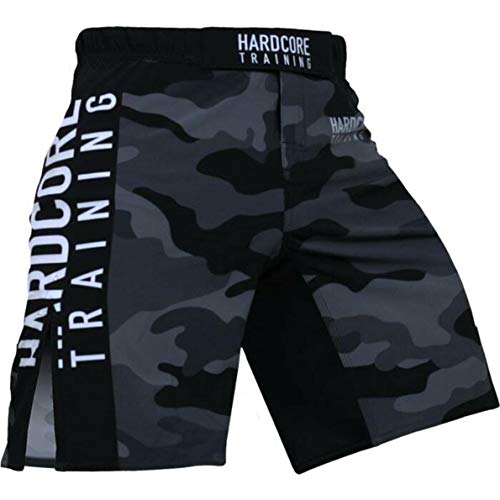 Hardcore Training Fight Shorts Kurze Hose Herren MMA BJJ Grappling Fitness Boxen Muay Thai No Gi von Hardcore Training