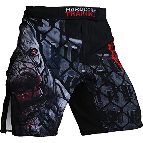 Hardcore Training Fight Shorts Viking Kurze Hose Herren Kampfshorts Männer BJJ Grappling Boxen MMA No Gi Crossfit Workouts von Hardcore Training