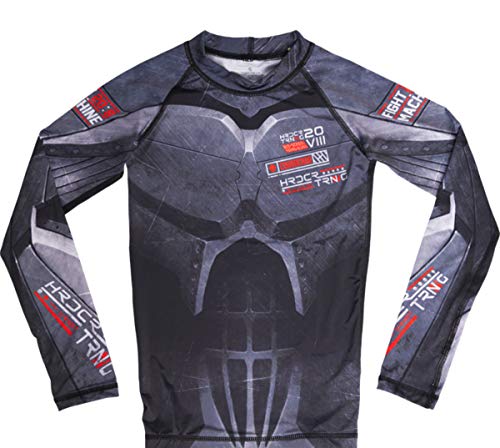 Hardcore Training Rash Guard Kids Cyber 2.0 Kompressionshemd Kinder Unisex Lange Ärmel Kampfsport BJJ Fitness Boxen No Gi Kindersportbekleidung (16 Years) von Hardcore Training