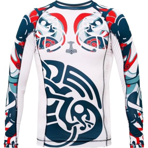 Hardcore Training Rash Guard Men's Kompressionshemd Herren Lange Ärmel Grappling Jiu Jitsu MMA Fitness Boxen No Gi von Hardcore Training
