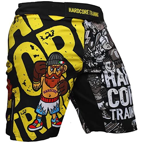 Hardcore Training Fight Shorts Kurze Hose Herren MMA BJJ Grappling Fitness Boxen Muay Thai No Gi von Hardcore Training