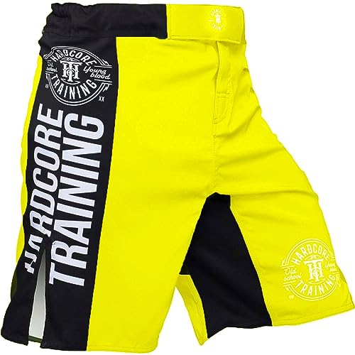 Hardcore Training Shorts Recruit Men's Schwarz Grün Rot Lila Blau Kurze Hose Herren Boxen Kampfsport BJJ Grappling MMA von Hardcore Training