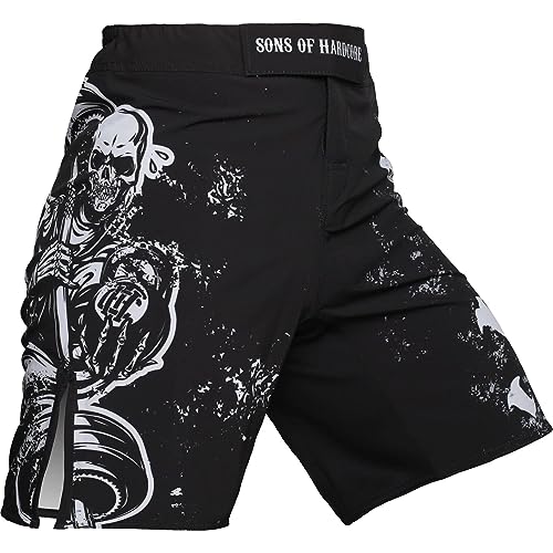 Hardcore Training Sons of Hardcore Fight Shorts Kurze Hose Herren MMA BJJ Grappling Fitness Boxen Muay Thai No Gi von Hardcore Training