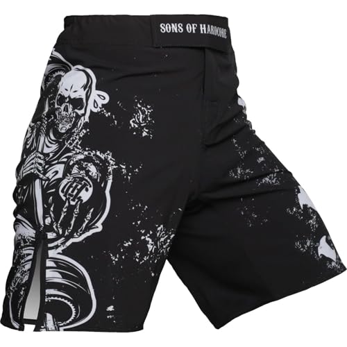 Hardcore Training Fight Shorts Kurze Hose Herren MMA BJJ Grappling Fitness Boxen Muay Thai No Gi von Hardcore Training