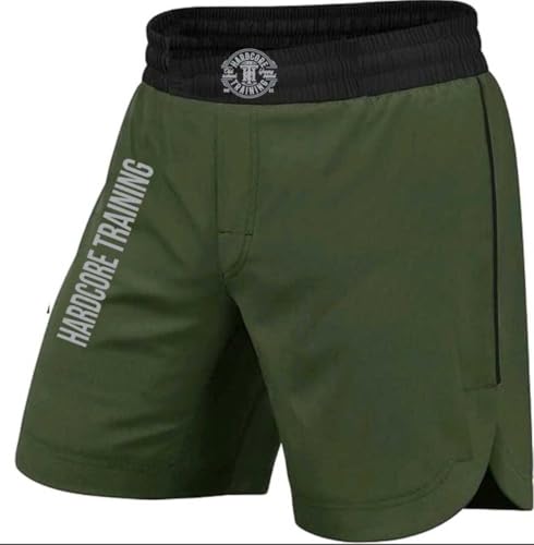 Hardcore Training Sporthose Herren Shorts Kurze Hose Fitness Gym Mit Reißverschlusstasch Laufen Workout Radfahren Wandern von Hardcore Training