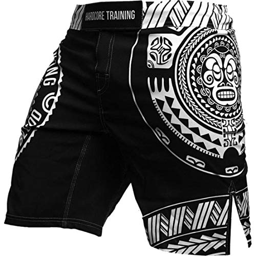 Hardcore Training TA Moko Fight Shorts Kurze Hose Herren MMA BJJ Grappling Fitness Boxen Muay Thai No Gi von Hardcore Training