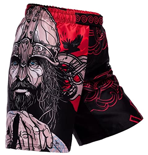 Hardcore Training Viking 3.0 Schwarz Kids Boxing Shorts Kurze Hose Kinder Boxen Fitness Kampfsport Muay Thai von Hardcore Training