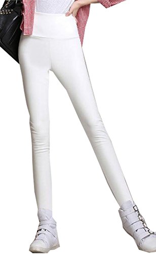 Harem Yoga Kunstleder Hose Damen Leder-Optik Look PU Leggings White 2XL Harem Yoga Kunstleder Hose Damen Leder-Optik Look PU Leggings White 2XL von Harem Yoga