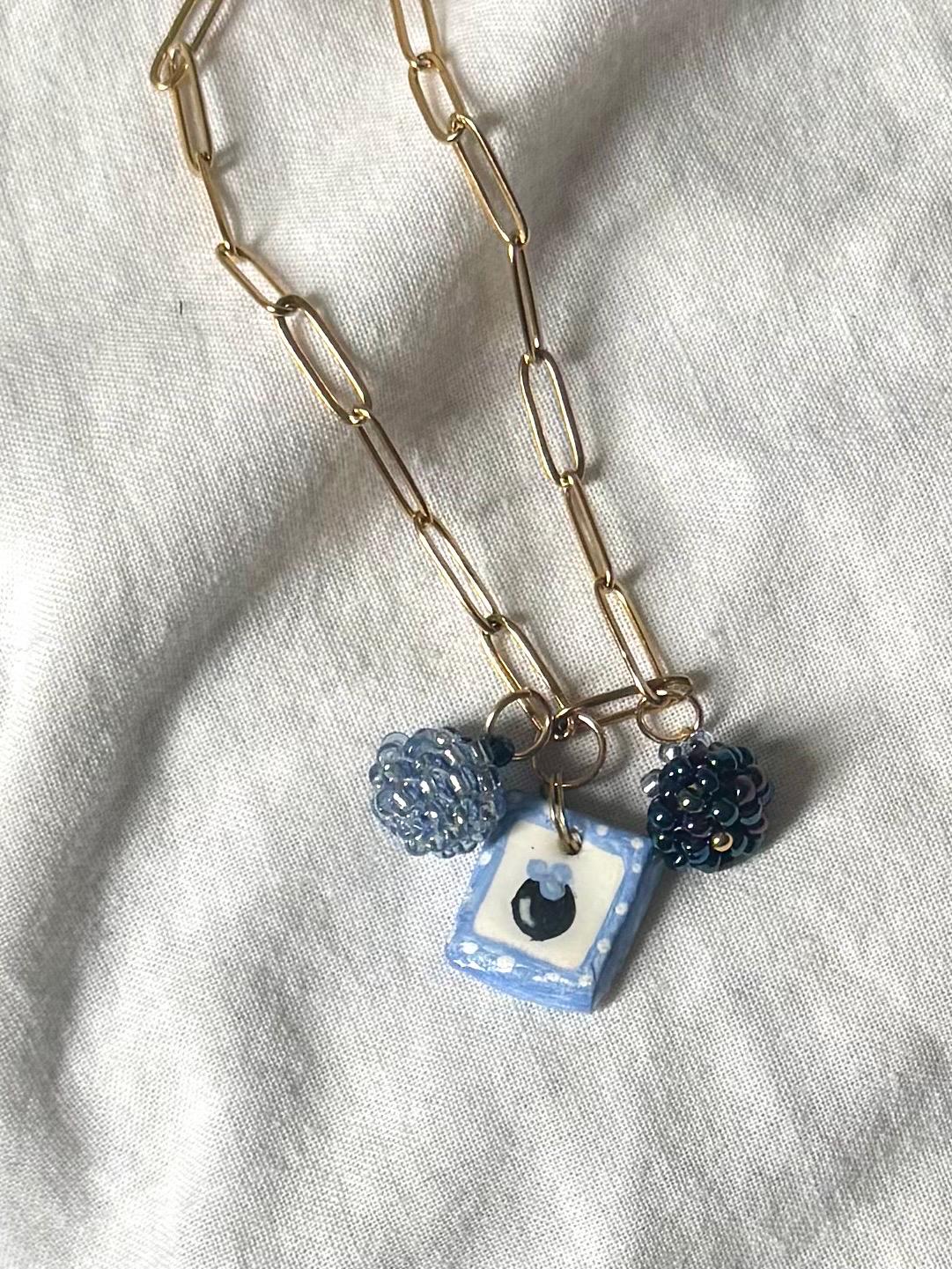 Handgemachte Blaubeer Anhänger Halskette Treue Geschenk, Christlicher Schmuck Handgemachte Blaubeer Anhänger Halskette Treue Geschenk, Christlicher Schmuck von HarestonHillCo