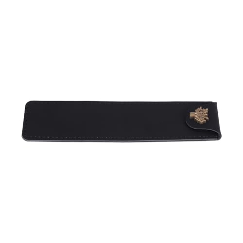 Harewtwy Echtes Leder Federbeutel Halter Single Pencil Bag Federtasche mit Druckknopf für Rollerball Fountain Ballpoint Pen-Black Harewtwy Echtes Leder Federbeutel Halter Single Pencil Bag Federtasche mit Druckknopf für Rollerball Fountain Ballpoint Pen-Black von Harewtwy