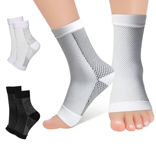 2 Paar Medizinische Kompressionsstrümpfe,Stützstrümpfe Kompressionssocken Damen & Herren,Orthopädische Kompressionssocken (L/XL) von Harewu