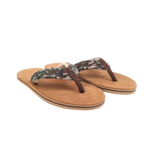 Hari Mari Scouts Herren-Flip-Flops aus Nubukleder mit Nylon-Gurtband, kein Einbrechen, feste Unterstützung des Fußgewölbes und abgeschrägte Kanten, um Stolpern zu reduzieren, Wald-Tarnmuster, 42 EU Hari Mari Scouts Herren-Flip-Flops aus Nubukleder mit Nylon-Gurtband, kein Einbrechen, feste Unterstützung des Fußgewölbes und abgeschrägte Kanten, um Stolpern zu reduzieren, Wald-Tarnmuster, 42 EU von Hari Mari