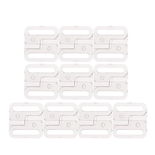 Harilla 10 Sätze BH Clip Clips Bikini Frontverschluss Schnalle Bikini Clips, klar, 33 x 32 mm von Harilla